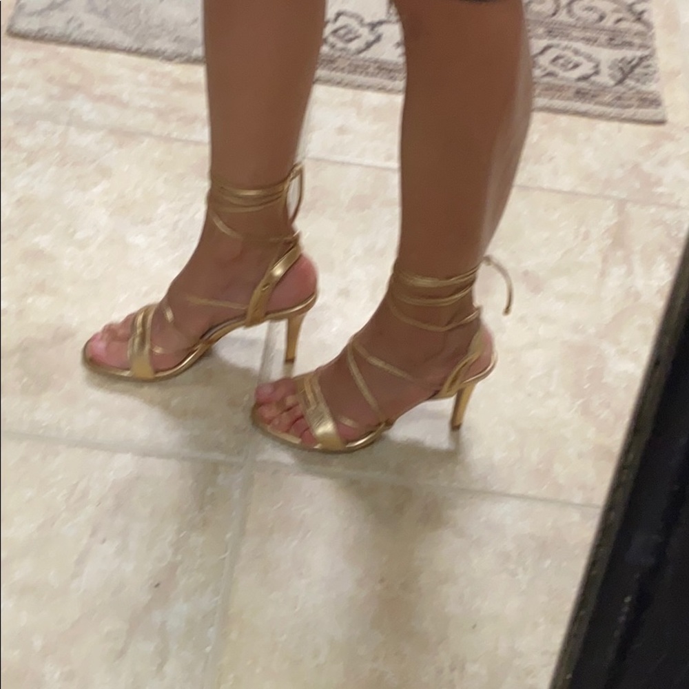 Barney"s Strappy GOLD Sandals